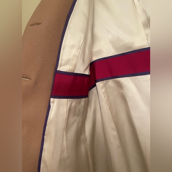 Authentic J.Crew coat Uptown Ruffle collar 10 tan $398 - Picture 2 of 7